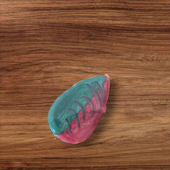 Vintage Teal and Pink Brooch - Picture 2 of 7